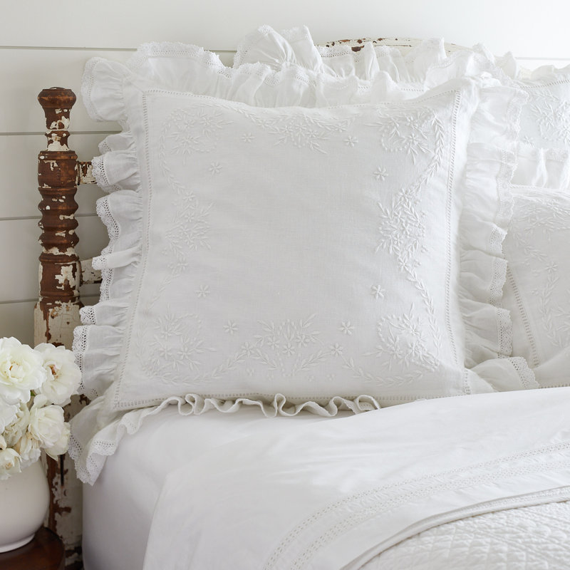 Prairie Crochet Linen Sham, Queen