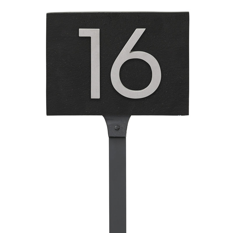 Rectangle Lawn Insert, Black, Brushed Aluminum, Yes