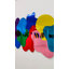 Art mural abstrait surdimensionné multicolore en miroir uniQstiQ US Made-71041844