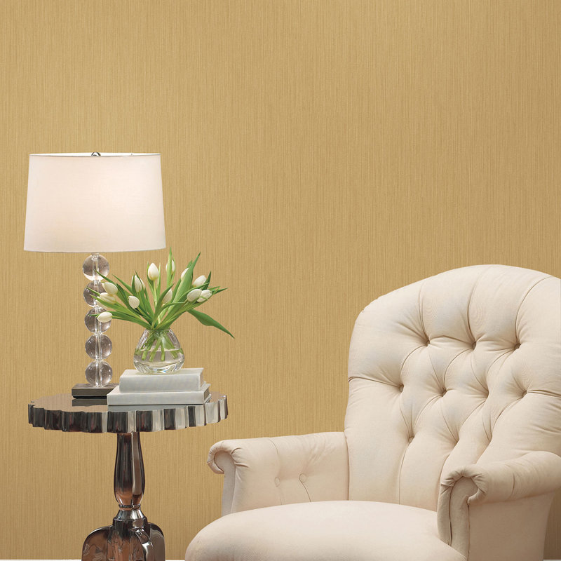 Palazzo 2 Plain Vertical Texture Wallpaper Roll, Gold