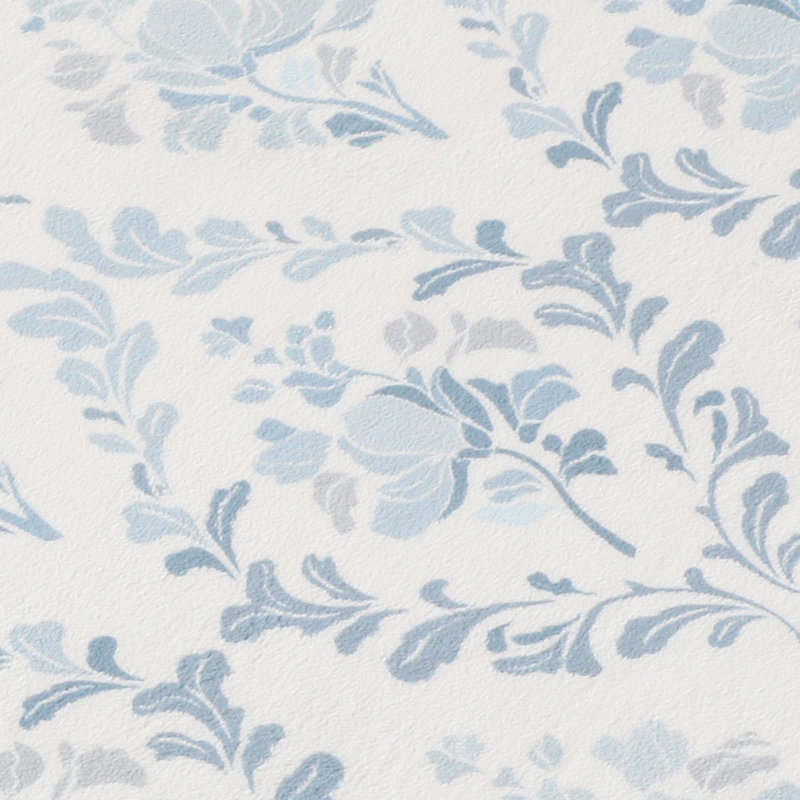 8' X 10' Non-Slip Indoor Area Rug with Floral Pattern Machine Washable,Dusty Blue, Rectangle 8' x 10', Dusty Blue