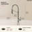  Commercial Style 2-Function Single Handle Pull Down Kitchen Faucet with LED Base-103691038