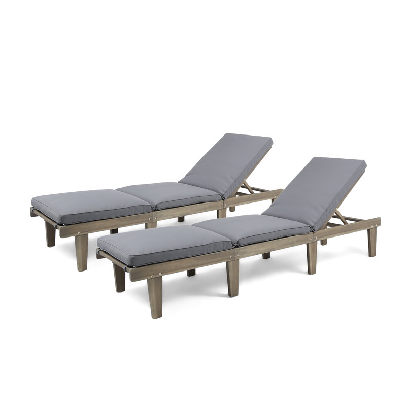 Chaise longue inclinable avec coussins Bosse