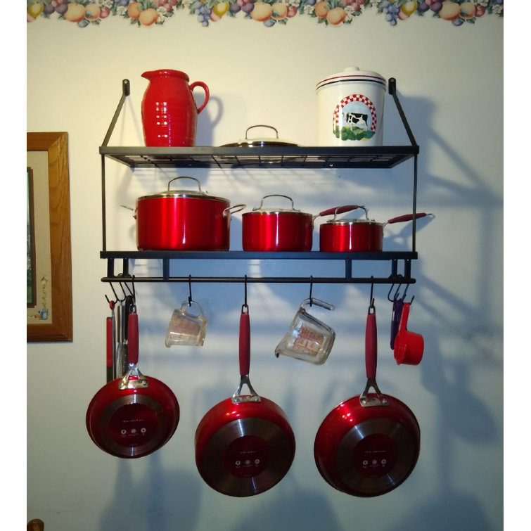 Dropship Pots And Pan Rack, Decorative Wall Mounted Storage