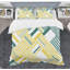  Ensemble de housse de couette abstraite à rayures diagonales Mid-Century-40703064