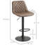 Swivel Counter Stool with Metal Frame
