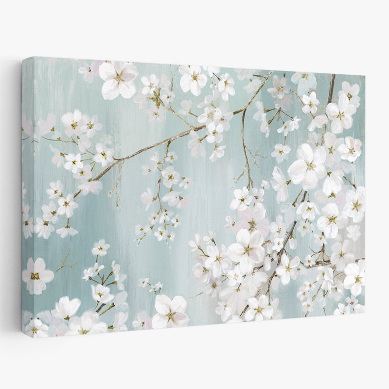 Plantes, fleurs, paysage, nature, fleur neige, art mural, H 16 po x l 24 po