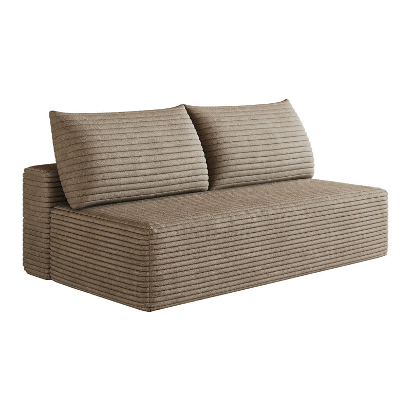 Canapé d'angle infonuagique, canapé modulaire moderne avec assise profonde, canapés rembourrés pour salon et chambre, aucun assemblage requis (tissu en velours côtelé moelleux)