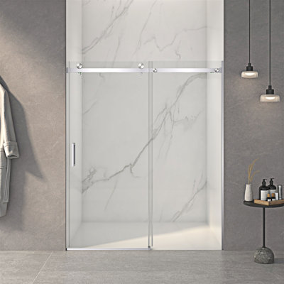 Porte de douche coulissante sans cadre