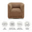 Fauteuil demi-tonneau pivotant en polyester, ensemble de 2