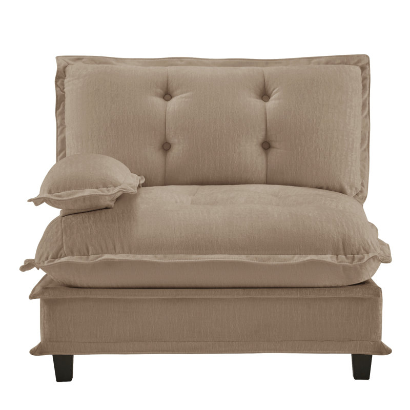 Canapé 73 en chenille LSF - brun clair, Light Brown Chenille
