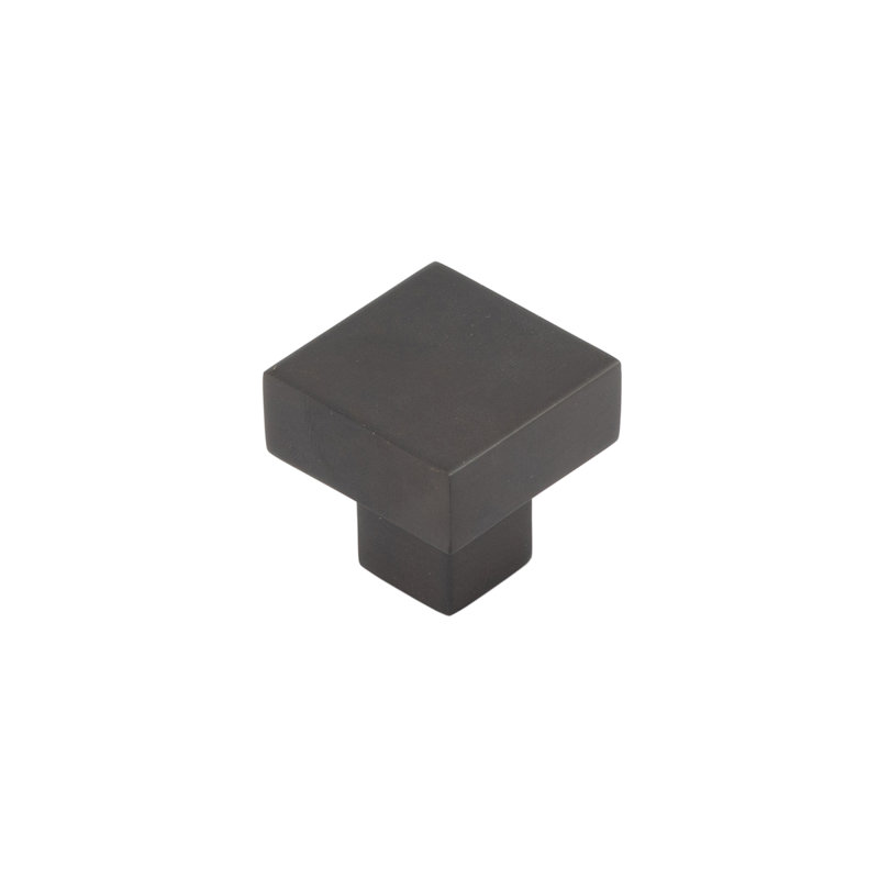 Trafalgar 30mm Length Square Knob, Dark Bronze