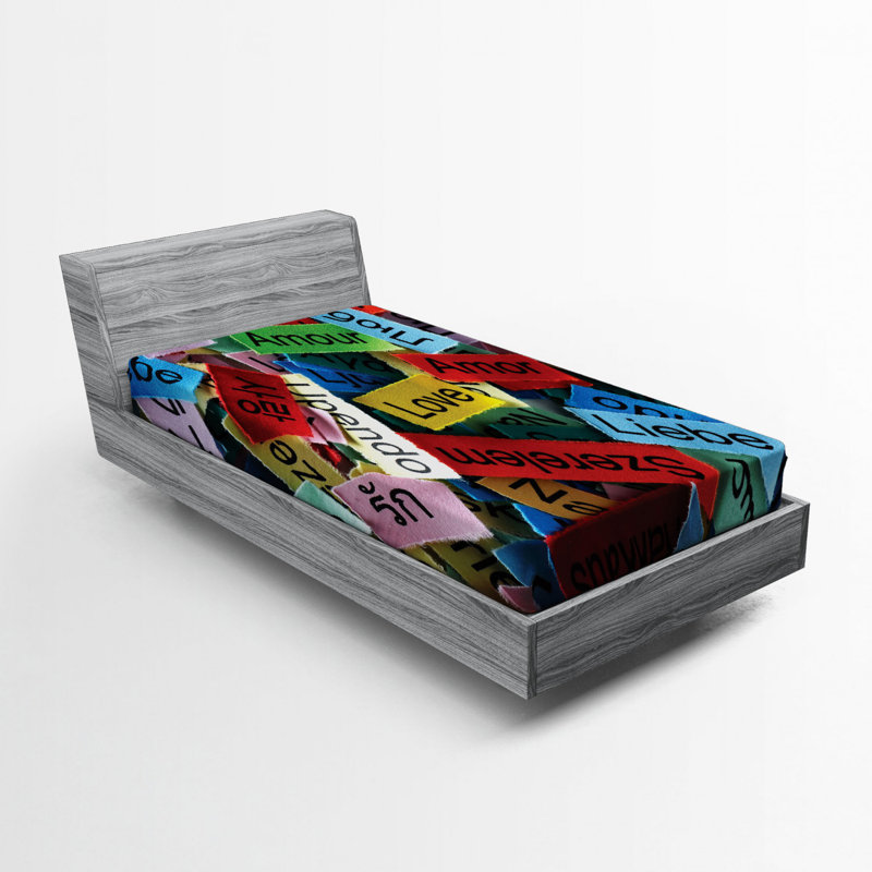 Microfiber Patterned Fitted Sheet, Twin Fitted Sheet
