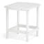 Table de bout extérieure toutes saisons Adirondack Tables de patio Tables de bout en plastique blanc-1660344225