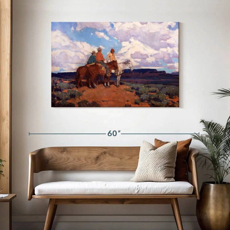 Lelar Navajo Riders, H 30 po x l 45 po