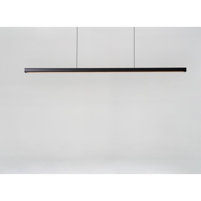 Luminaire suspendu géométrique unique à 1 lumière Bulverde, Noir, TG
