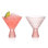 Verres à martini roses - Verre à martini gaufré 9 oz