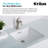 Elavo Ceramic Square Undermount Bathroom Sink with Overflow