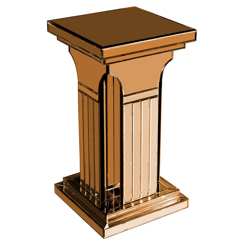 Modal Pedestal End Table, Bronze