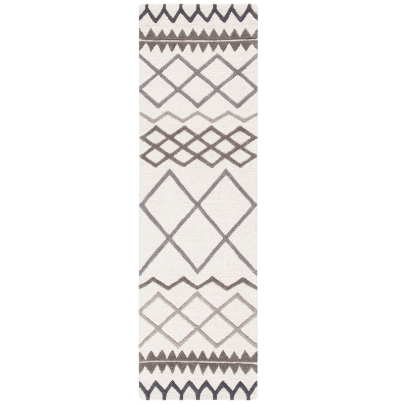 Eno Hand Tufted New Zealand Wool Southwestern Rug, Runner 2'3" x 8'