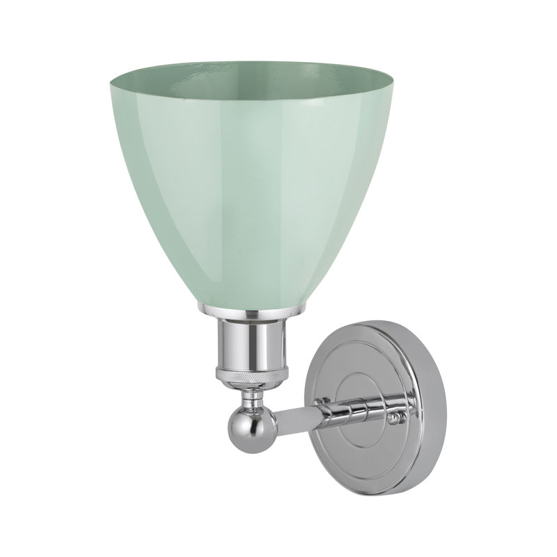 Arpita Armed Sconce, Polished Chrome, Seafoam