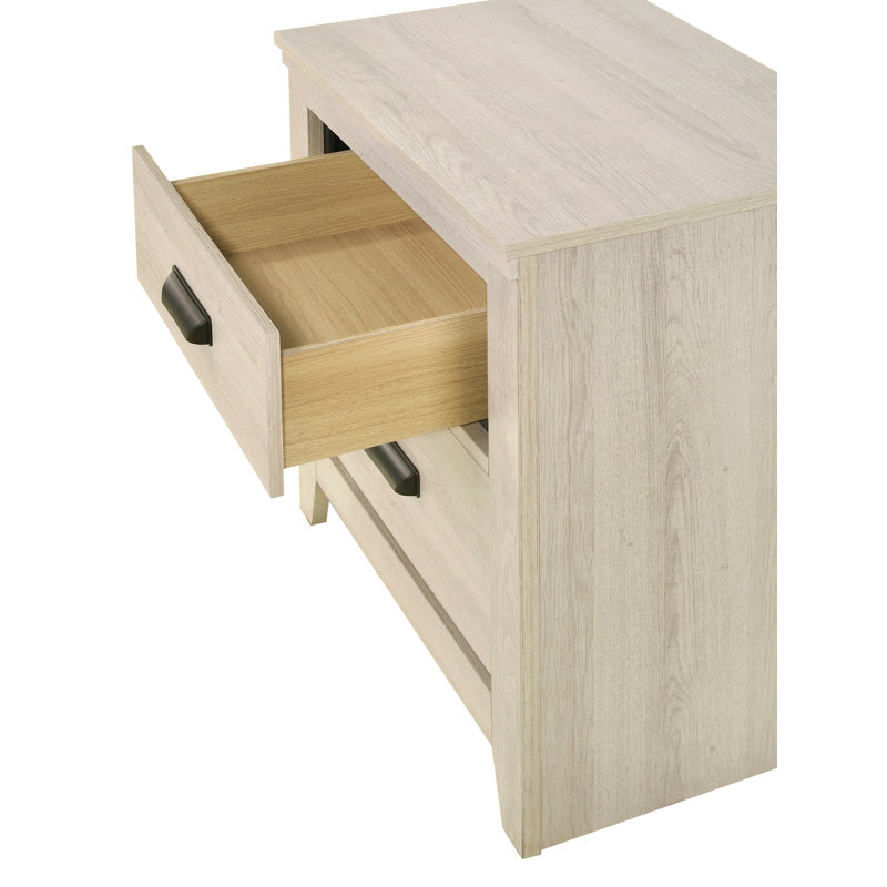 Table de chevet 2 tiroirs Contemporary, Beige