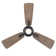 Mykonos 52" 3 - Blade Outdoor/Indoor Smart Ceiling Fan with Remote Control and LED Light Kit Included, Works With Alexa and iOS or Android App