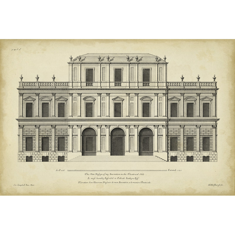 Vintage Facade I by H. Hulsburgh - Wrapped Canvas Print, 20cm H x 30cm W