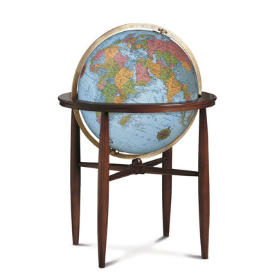 Globe terrestre bleu illuminé