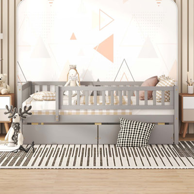 Daybed Wood Bed With Two Drawers