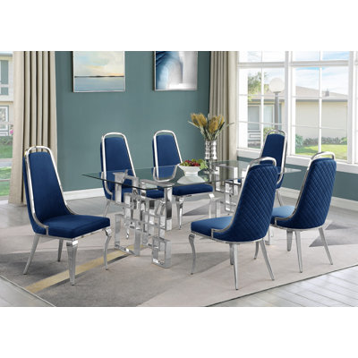 Godley 6 - Person Double Pedestal Base Dining Set
