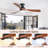 Nicola 52'' Modern Flush Mount Ceiling Fan With Led Light And Remote Control Dc Motor-1293008465