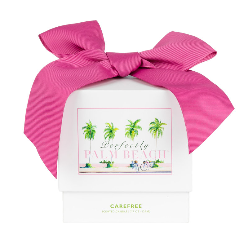 Perfectly Palm Beach Carefree Scented Glass Jar Candle