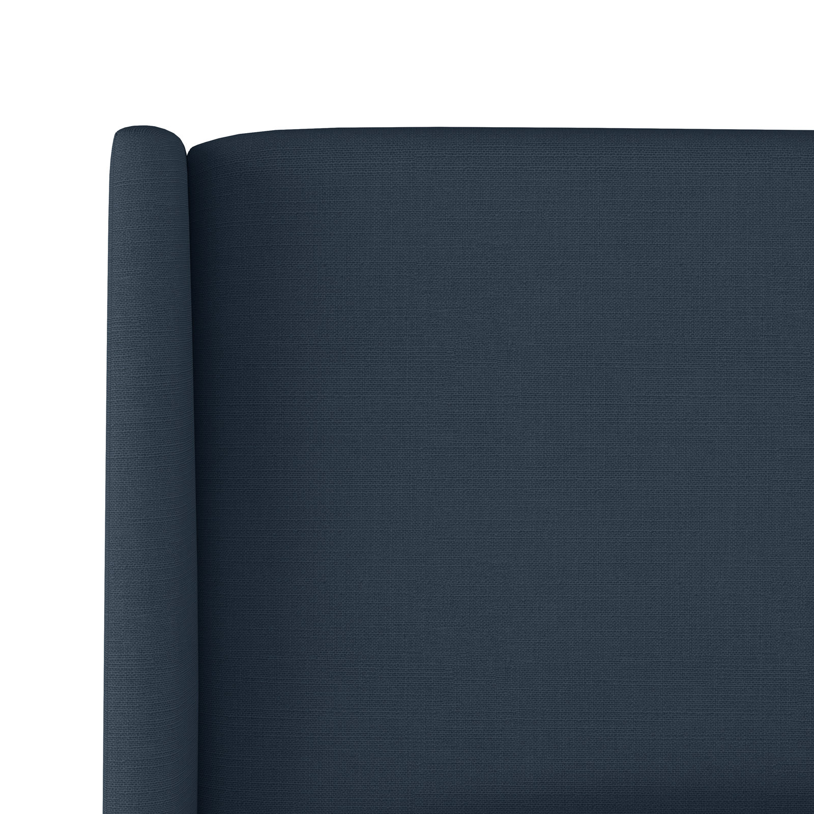 Tilly Linen Upholstered Wingback Bed, Twin, Classic Navy Linen