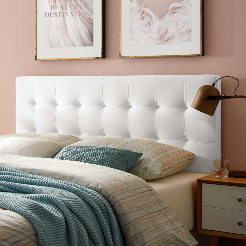 Copper Grove Worishofen Velvet Headboard by Modway, White, King