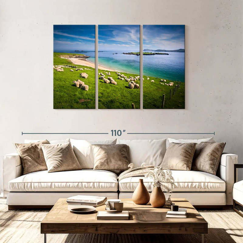 Brampt Sheep In Paradise, H 48 po x l 74 po