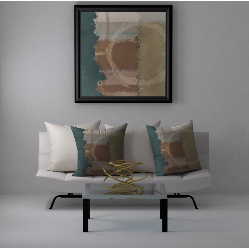 Abstract Reversible Throw Pillow, 18" x 18"