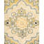 Tapis ivoire / sable / bleu marine noué à la main de conception unique 6 pi 1 po x 11 pi 5 po Keller