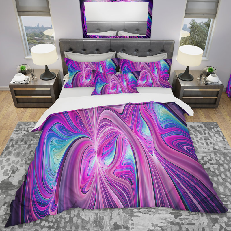 Ensemble de housse de couette en microfibre moderne et contemporain, Housse de couette très grand + 2 taies décoratives