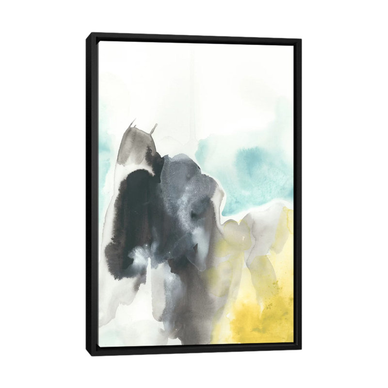 «Geode Mirage I», impression sur toile, H 26 po x l 18 po x P 1,5 po, Toile avec cadre noir, Pas de tapis