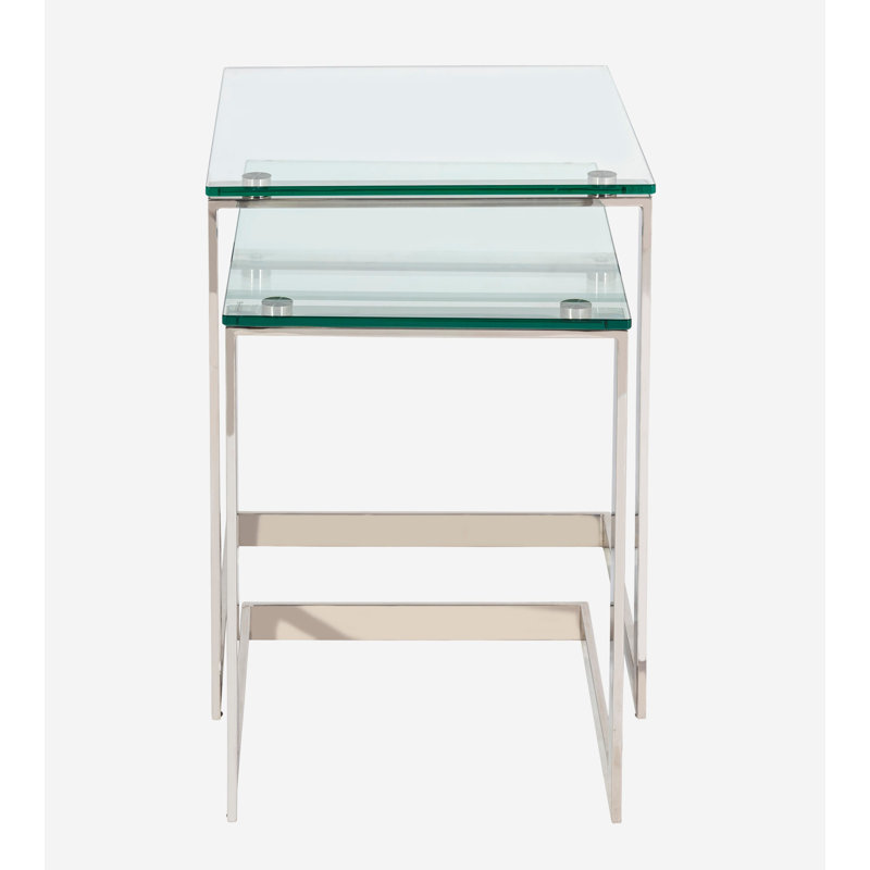 Howardwick Glass Top C Table Nesting Tables