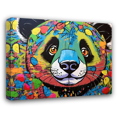 "Panda Graffitianimals" sur toile
