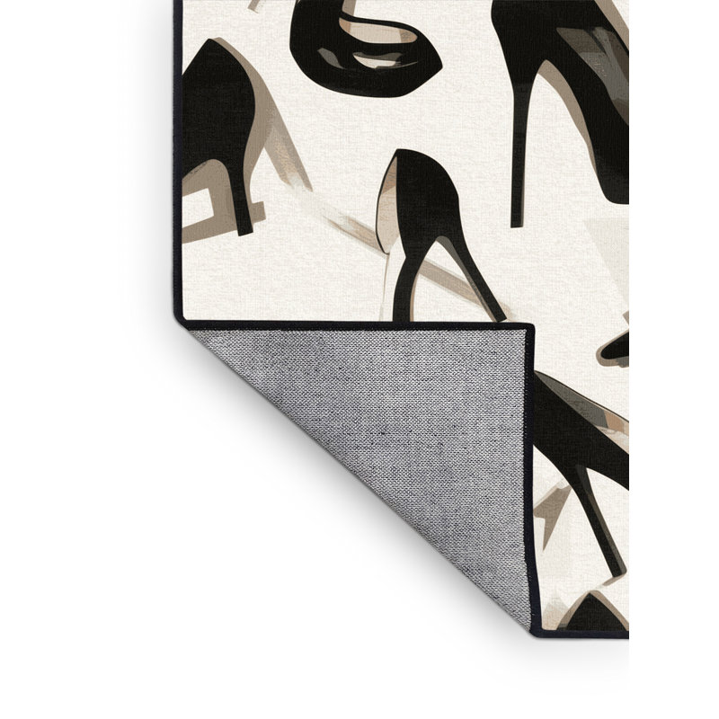 Tapis de couleur unie beige et luxueux lavable à la machine Brooksville, 7 x 10