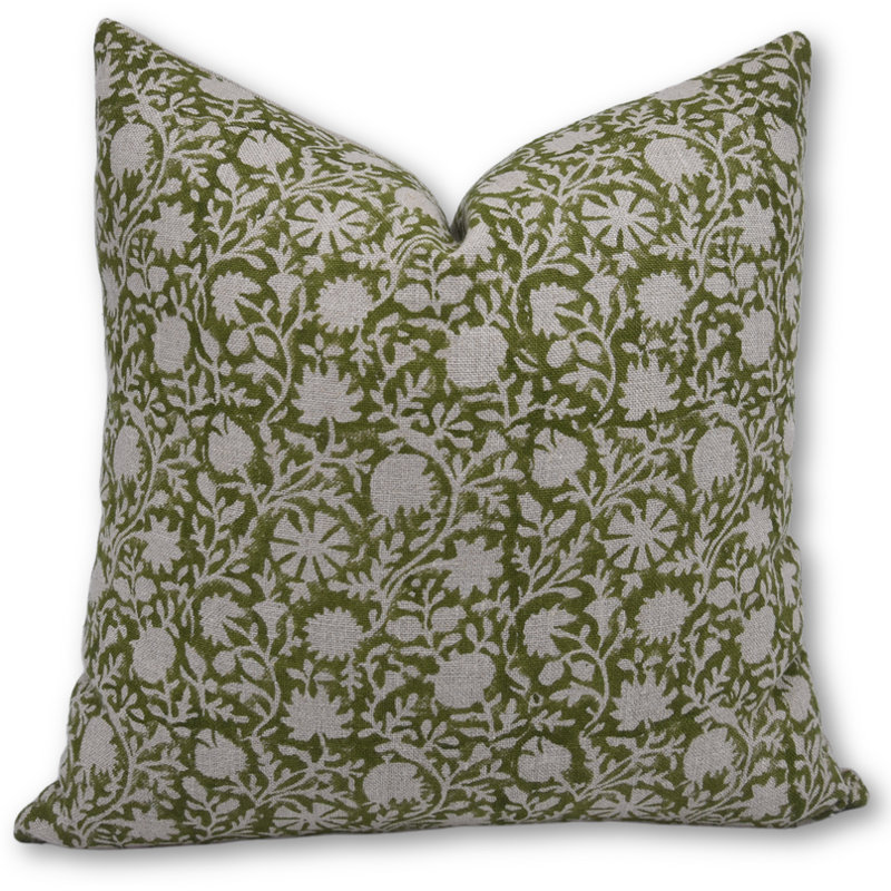Housse de coussin en lin fabriquée à la main avec coussin décoratif écologique pour décor de maison taille Chakri - 18 po x 18 po