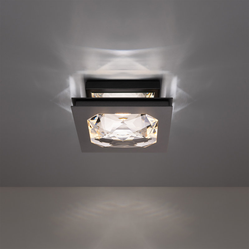 Enchante 1 - Light LED Semi Flush Mount, Black