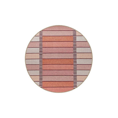 Washable Rectangular Geometric Colourful Creative Woven Area Rug