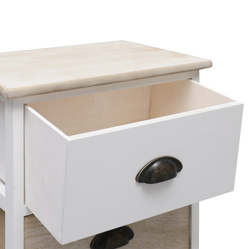 Almus 38cm W Solid Wood Bedside Table