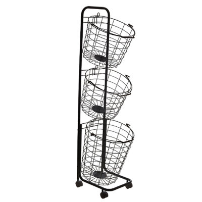 Bergeronnes Iron Laundry Room Organizer with Wheels