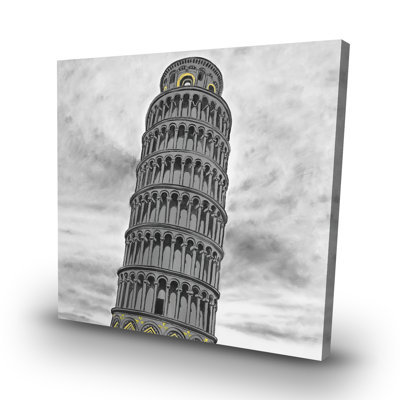 Tower of pisa in italy - 32"x32" art on canvas