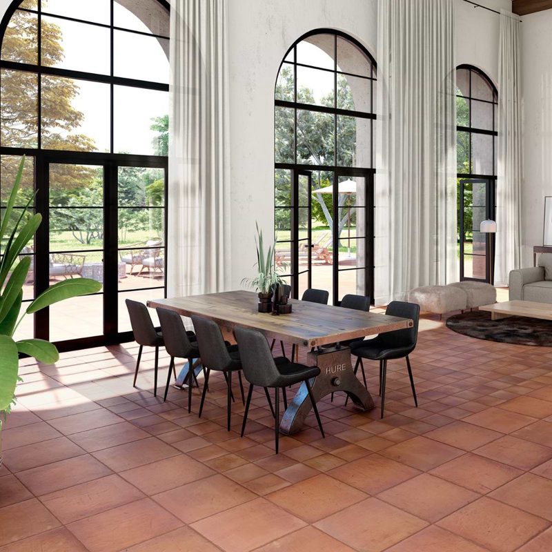 Saltillo 18x18 Matte Encaustic Look Porcelain Tile, Canyon